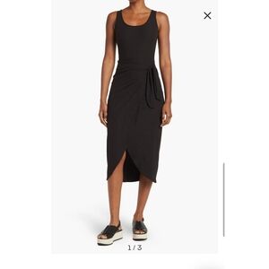 Socialite Ribbed Tank Wrap Midi Dress XS